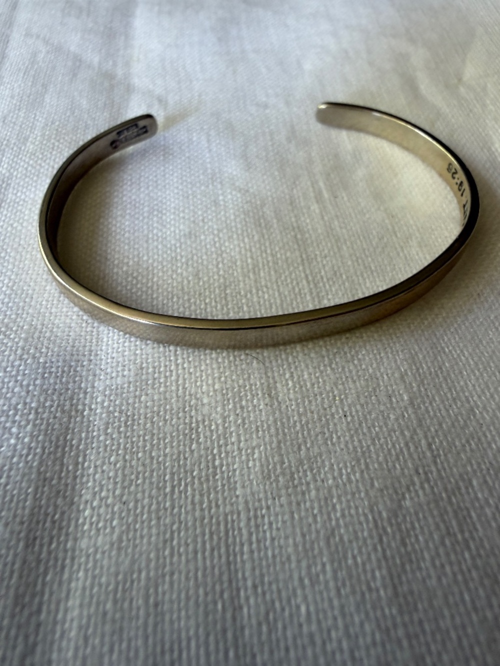 Sandy Comstock Sterling Cuff Bracelet "with God all things are possible" - Vtg
